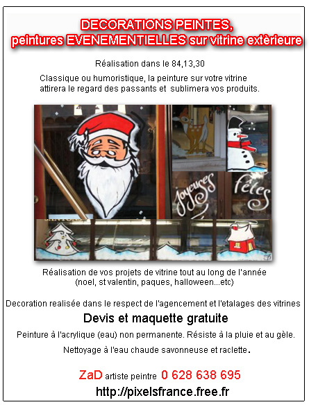 Peinture sur vitrine
